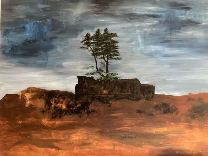 Acrylic on cradeled hardboard