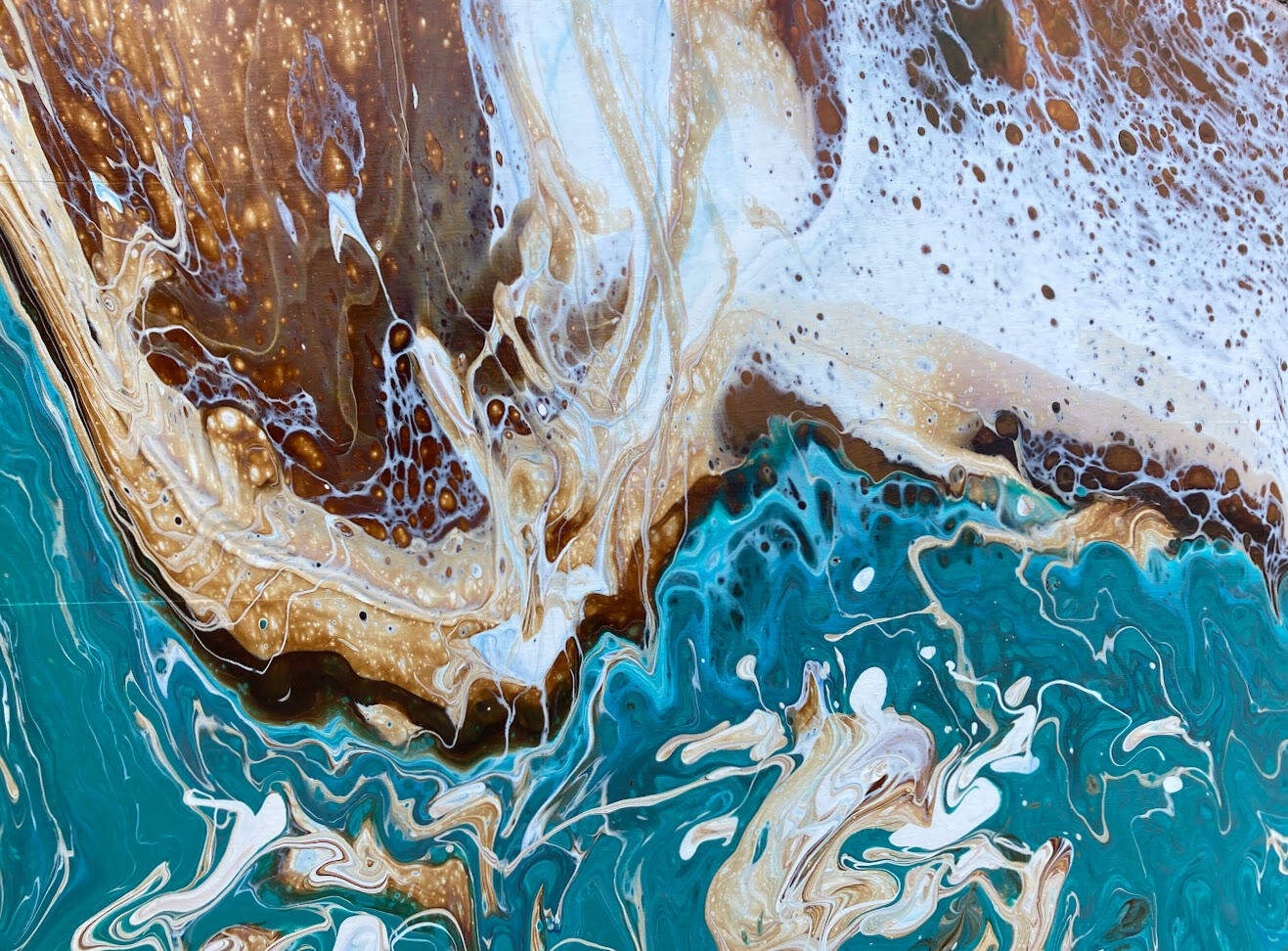 Beach Abstract 15x11 acrylic/wood