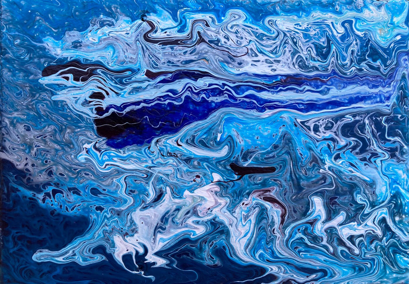 Blue Abstract 14x10 acrylic/slate